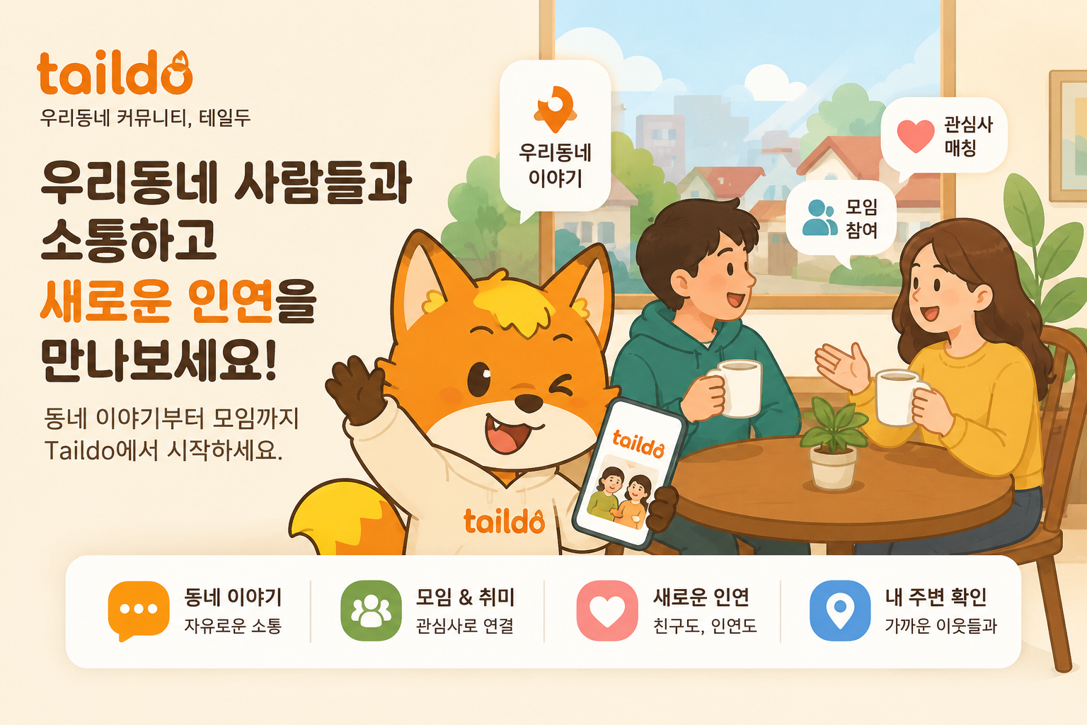 우리 동네 사람들과 소통하고 새로운 인연을 만나는 테일두